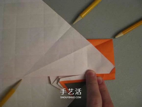 立体南瓜灯的折纸图解 手工复杂南瓜灯的折法(图28)