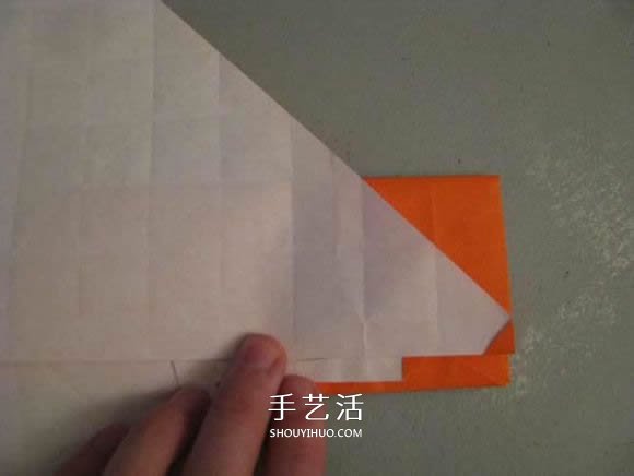 立体南瓜灯的折纸图解 手工复杂南瓜灯的折法(图27)