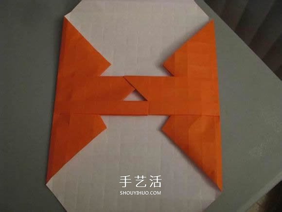立体南瓜灯的折纸图解 手工复杂南瓜灯的折法(图33)