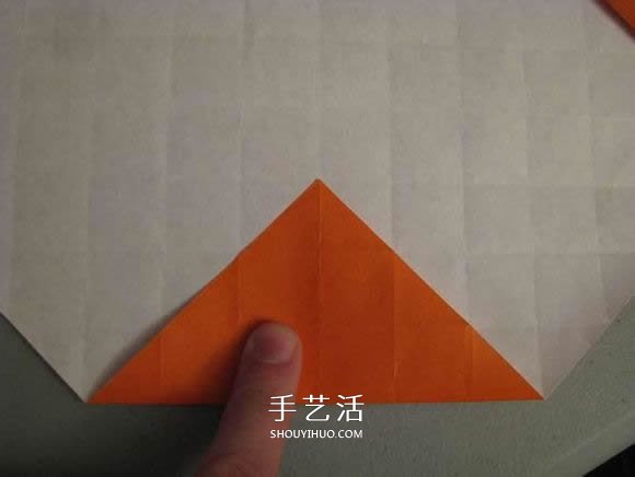 立体南瓜灯的折纸图解 手工复杂南瓜灯的折法(图34)