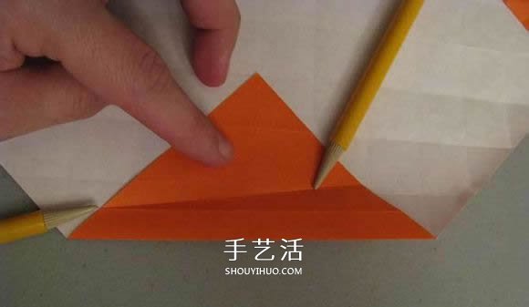 立体南瓜灯的折纸图解 手工复杂南瓜灯的折法(图37)