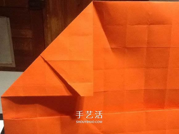 立体南瓜灯的折纸图解 手工复杂南瓜灯的折法(图53)