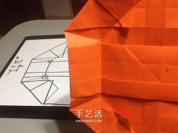 立体南瓜灯的折纸图解 手工复杂南瓜灯的折法(图62)