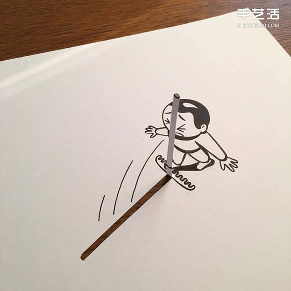 一支笔、一张纸，丹麦艺术家撕纸DIY出幽默！(图13)