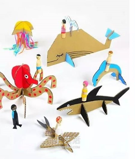 幼儿废物利用手工作品 简单环保小制作图片 - 双维造物网