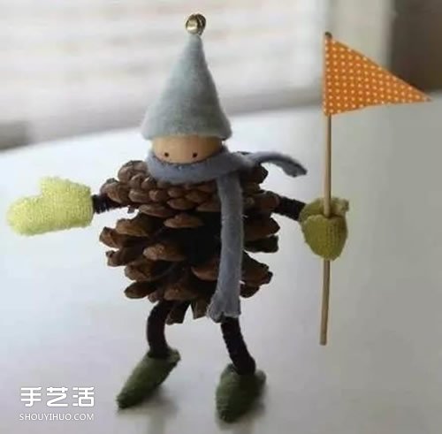 圣诞节主题小挂件DIY 坚果果壳制作圣诞挂饰 - 双维造物网