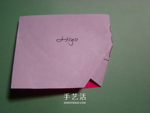 怎么折纸人物头像图解 戴帽子的人折法过程(图6)