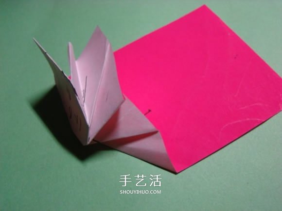 怎么折纸人物头像图解 戴帽子的人折法过程(图12)