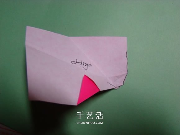 怎么折纸人物头像图解 戴帽子的人折法过程(图15)