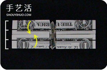 美元折纸戒指的教程 钻戒的折法用纸币图解(图21)