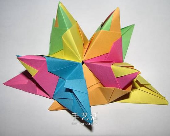 立体星星的折法图解 折纸星星花球的步骤图(图22)