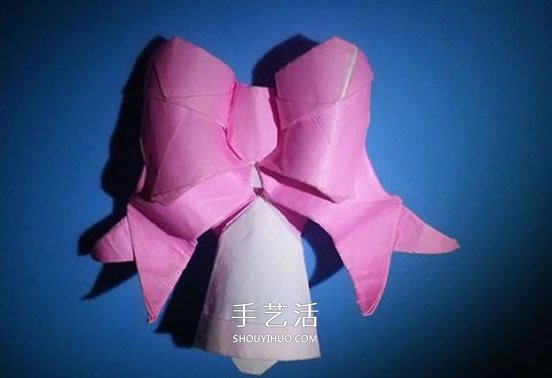 铃铛的折纸方法图解 复杂折纸铃铛的折法步骤 - 双维造物网