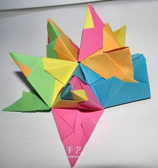 立体星星的折法图解 折纸星星花球的步骤图(图23)