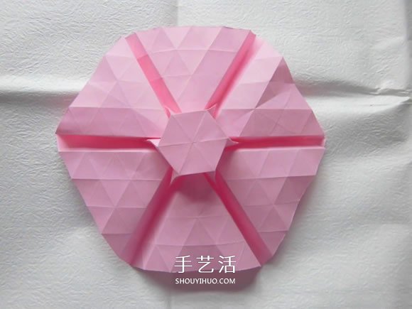 漂亮草帽子的折法图解 折纸花草帽的方法步骤(图5)