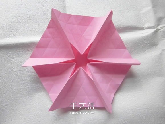 漂亮草帽子的折法图解 折纸花草帽的方法步骤(图4)