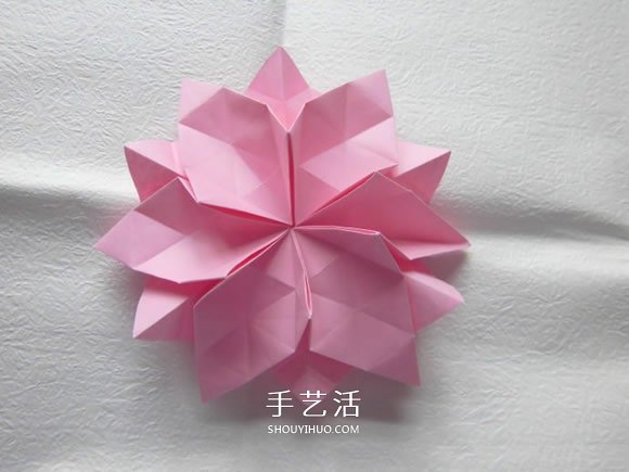 漂亮草帽子的折法图解 折纸花草帽的方法步骤(图8)