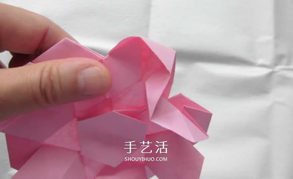 漂亮草帽子的折法图解 折纸花草帽的方法步骤(图16)