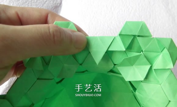 漂亮草帽子的折法图解 折纸花草帽的方法步骤(图34)
