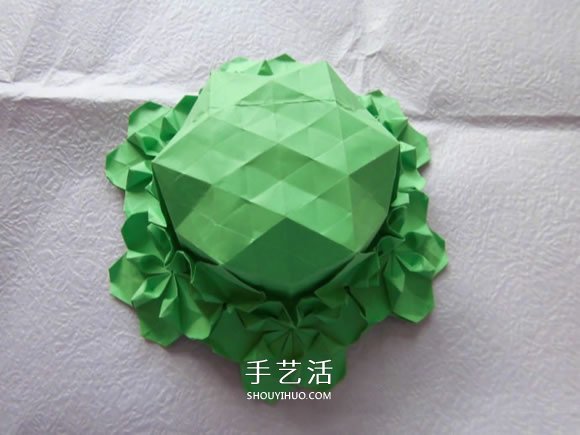 漂亮草帽子的折法图解 折纸花草帽的方法步骤(图38)