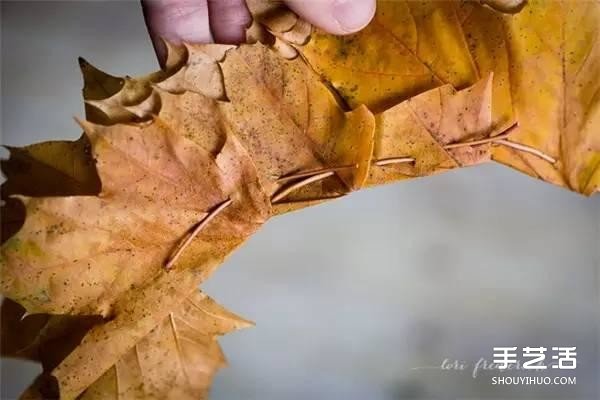 树叶皇冠的做法图片 手工枫叶皇冠制作方法(图5)