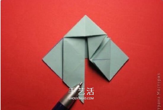 绿萝魔灵花球的折法图解 折纸绿萝魔灵花球教程(图16)