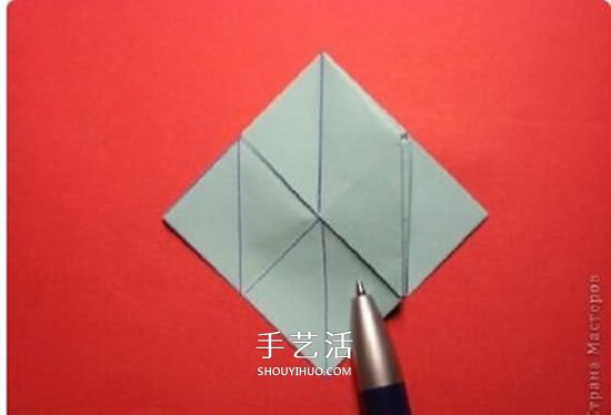 绿萝魔灵花球的折法图解 折纸绿萝魔灵花球教程(图17)