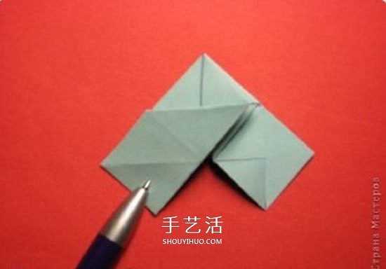 绿萝魔灵花球的折法图解 折纸绿萝魔灵花球教程(图18)