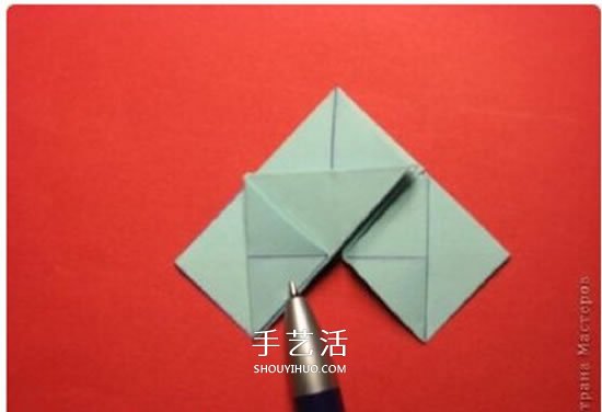 绿萝魔灵花球的折法图解 折纸绿萝魔灵花球教程(图19)