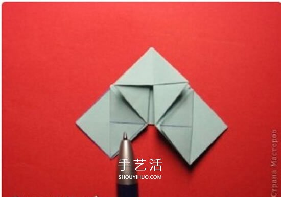 绿萝魔灵花球的折法图解 折纸绿萝魔灵花球教程(图20)