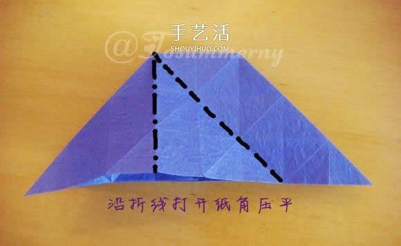 圣诞星折法图解教程 折纸圣诞星的方法步骤(图10)