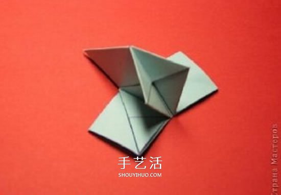 绿萝魔灵花球的折法图解 折纸绿萝魔灵花球教程(图25)