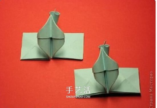 绿萝魔灵花球的折法图解 折纸绿萝魔灵花球教程(图29)