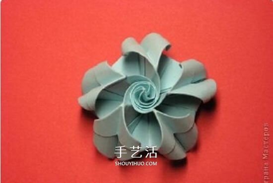 绿萝魔灵花球的折法图解 折纸绿萝魔灵花球教程(图34)