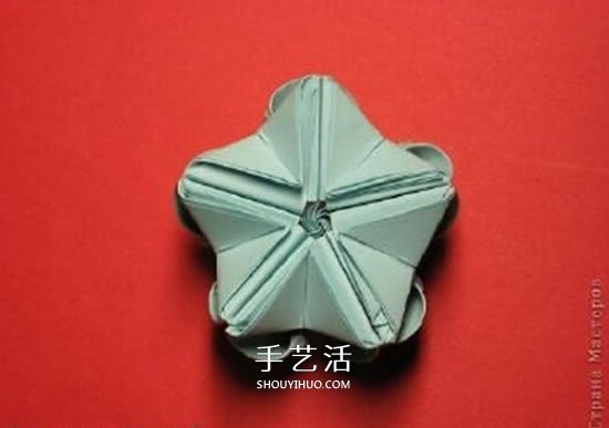 绿萝魔灵花球的折法图解 折纸绿萝魔灵花球教程(图35)