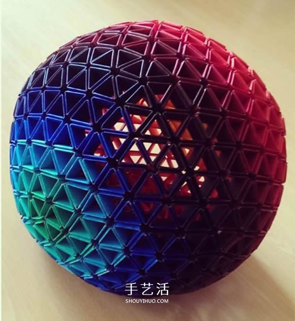 手工折纸Snapology球 用纸条折球体步骤图解 - 双维造物网