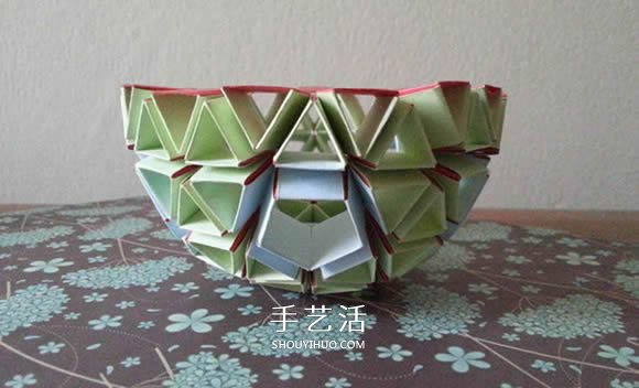 手工折纸Snapology球 用纸条折球体步骤图解(图23)