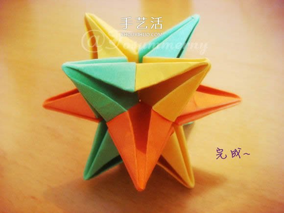 圣诞星折法图解教程 折纸圣诞星的方法步骤(图50)