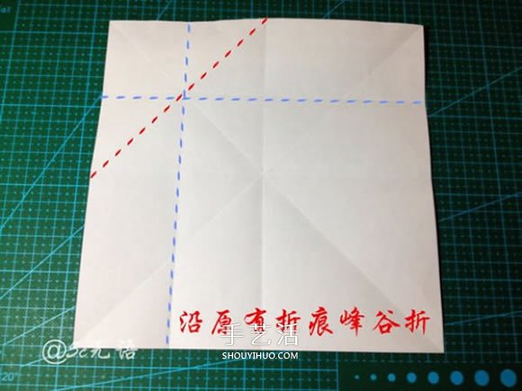 背着麻袋的可爱圣诞老人手工折纸图解教程(图9)