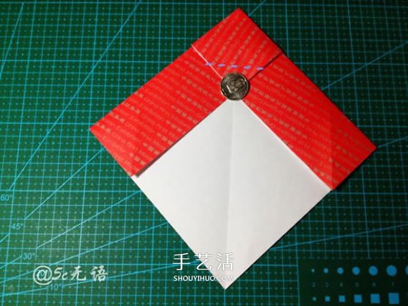 背着麻袋的可爱圣诞老人手工折纸图解教程(图12)