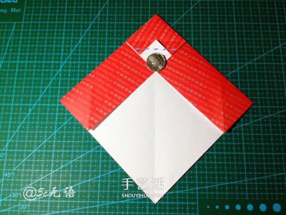 背着麻袋的可爱圣诞老人手工折纸图解教程(图13)