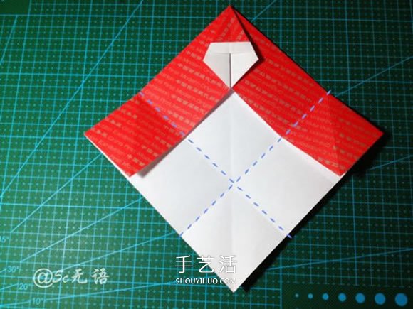 背着麻袋的可爱圣诞老人手工折纸图解教程(图15)