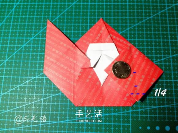 背着麻袋的可爱圣诞老人手工折纸图解教程(图32)