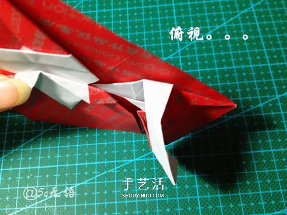 背着麻袋的可爱圣诞老人手工折纸图解教程(图36)