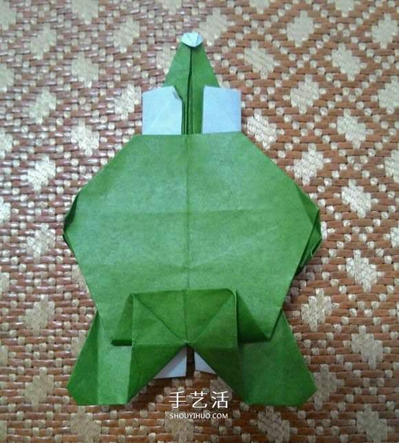 圣诞老人折纸步骤图解 纸折圣诞老人怎么折(图67)