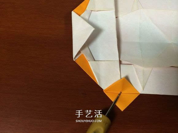 复杂立体跑车的折法 详细折纸跑车图解步骤(图57)