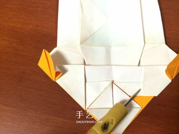 复杂立体跑车的折法 详细折纸跑车图解步骤(图63)