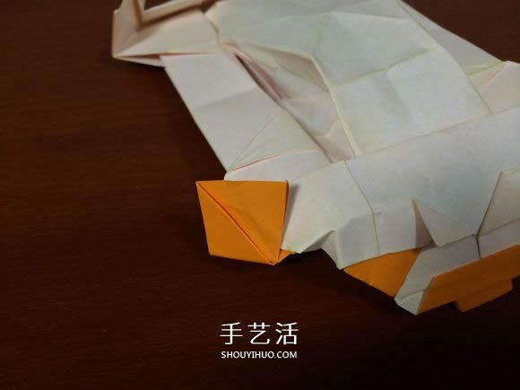 复杂立体跑车的折法 详细折纸跑车图解步骤(图79)