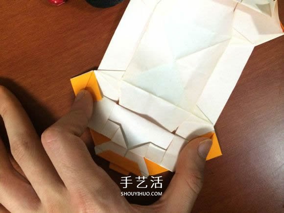 复杂立体跑车的折法 详细折纸跑车图解步骤(图75)