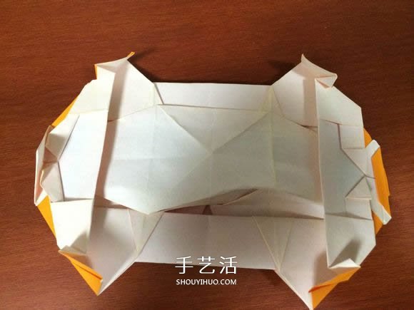 复杂立体跑车的折法 详细折纸跑车图解步骤(图77)