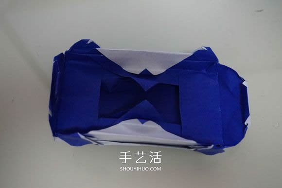 复杂立体跑车的折法 详细折纸跑车图解步骤(图98)